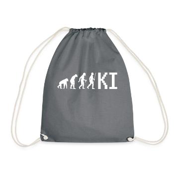 Informatik Evolution Geschenk - Turnbeutel - Grau - Vorne