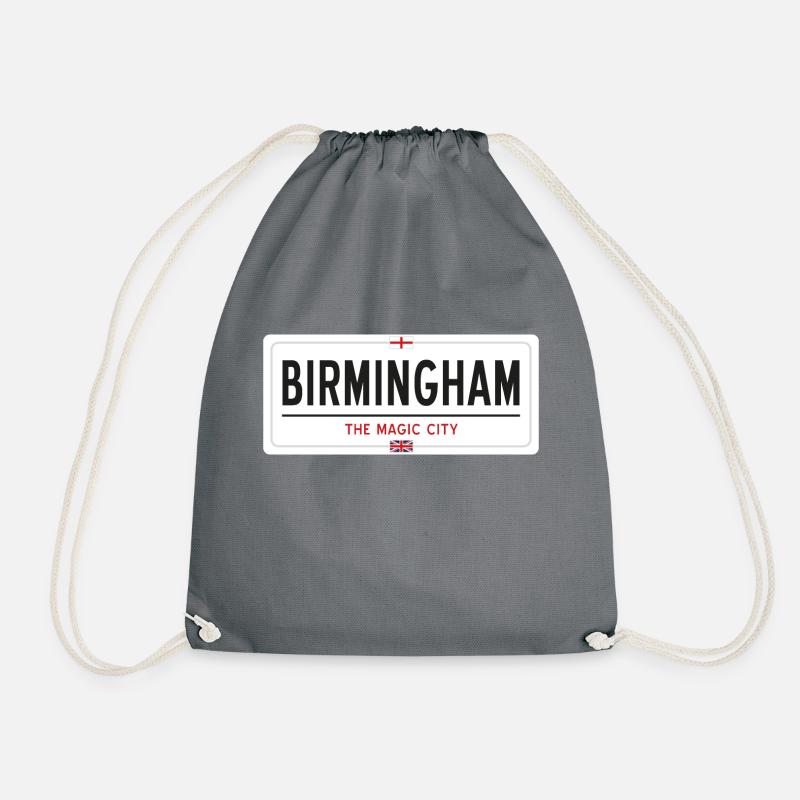 Birmingham place name sign - Drawstring Bag - grey