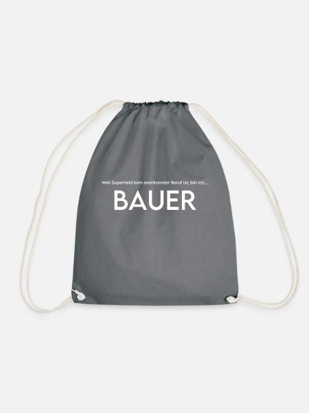 Bauern sind Superhelden - Turnbeutel - Grau
