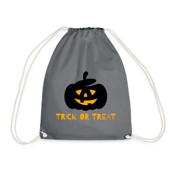 Trick Or Treat Halloween Jack-o'-lantern - Drawstring Bag - grey - Front