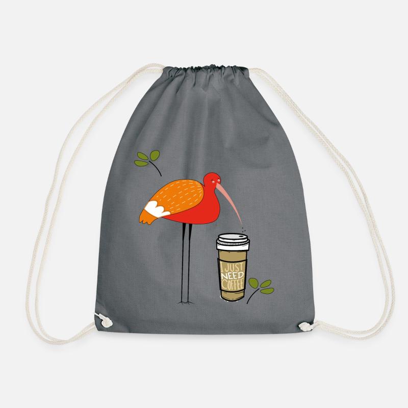 I just need Coffee - Turnbeutel - Grau
