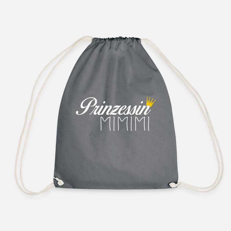 Prinzessin Mimimi Dramaqueen Geschenk - Turnbeutel - Grau