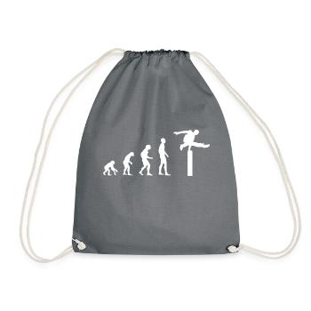 parkour parcours shirt gift geschenk Evolution - Turnbeutel - Grau - Vorne