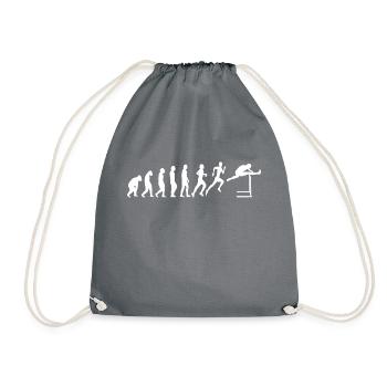 Hürdenlauf Leichtathletik Hürdenläufer Evolution - Turnbeutel - Grau - Vorne