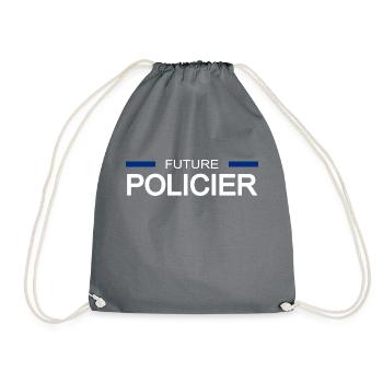 Future policier - Sac de sport léger - gris - Devant