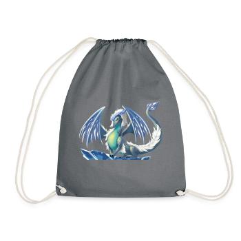Magic ice dragon - dragon of the elements - Drawstring Bag - grey - Front