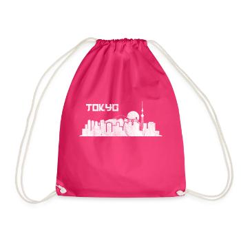 TOKYO SKYLINE BLACK AND WHITE by The Manzanita - Sac de sport léger - fuchsia - Devant