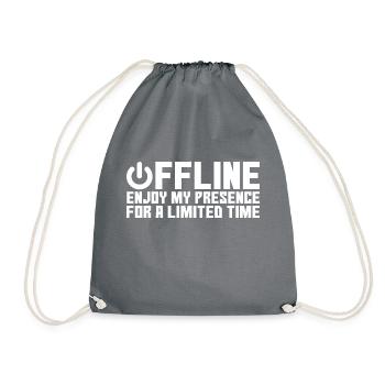 Hors ligne Profitez de ma présence pour un temps limité 2 - Sac de sport léger - gris - Devant