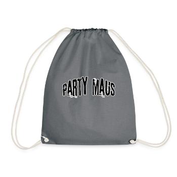 Partymaus - Turnbeutel - Grau - Vorne