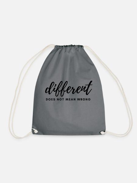 LGBTQ - Different does not mean wrong Shirt - Turnbeutel - Grau