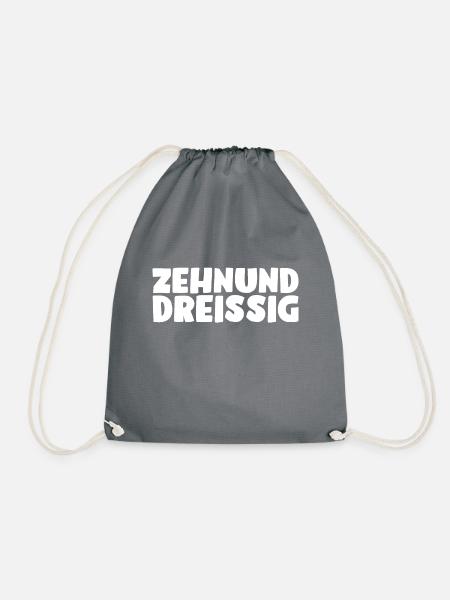 zehnund dreissig - Turnbeutel - Grau