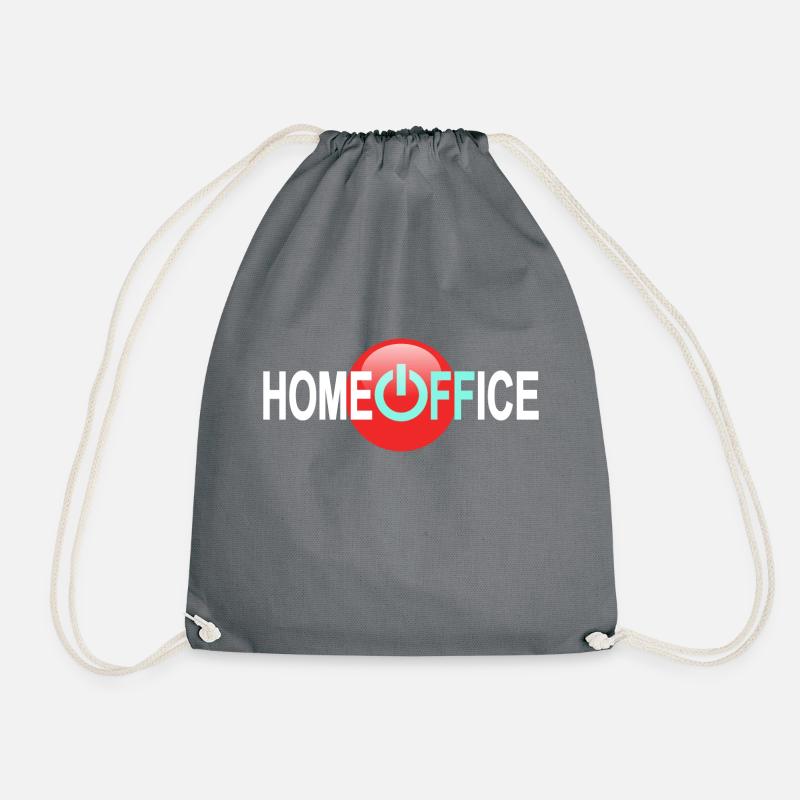 Home OFFice - Auszeit - Turnbeutel - Grau