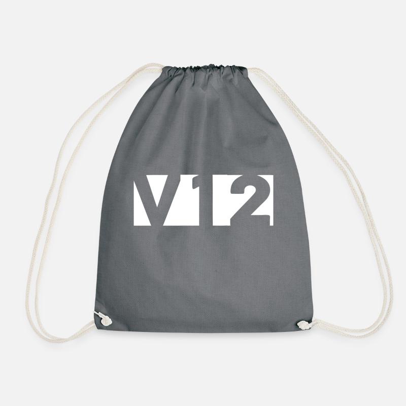 V12 - Drawstring Bag - grey