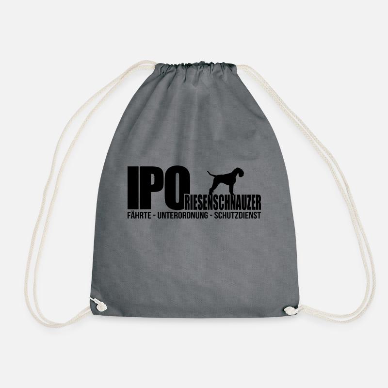 IPO RIESENSCHNAUZER - Turnbeutel - Grau
