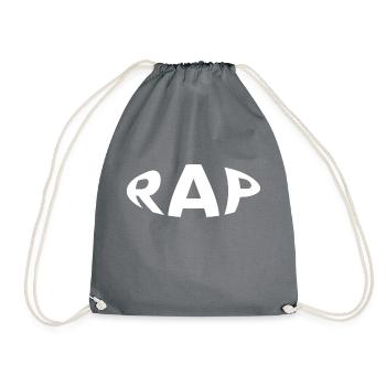 Rap logo design - Drawstring Bag - grey - Front