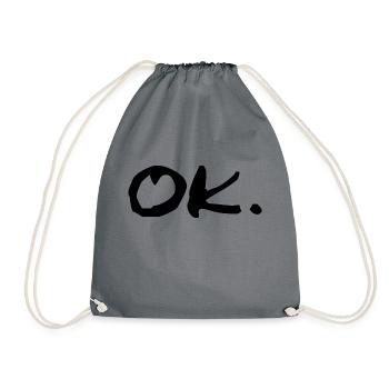 ok - Turnbeutel - Grau - Vorne