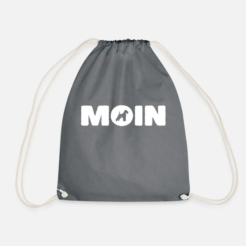 Moin - Welsh Terrier - Drawstring Bag - grey