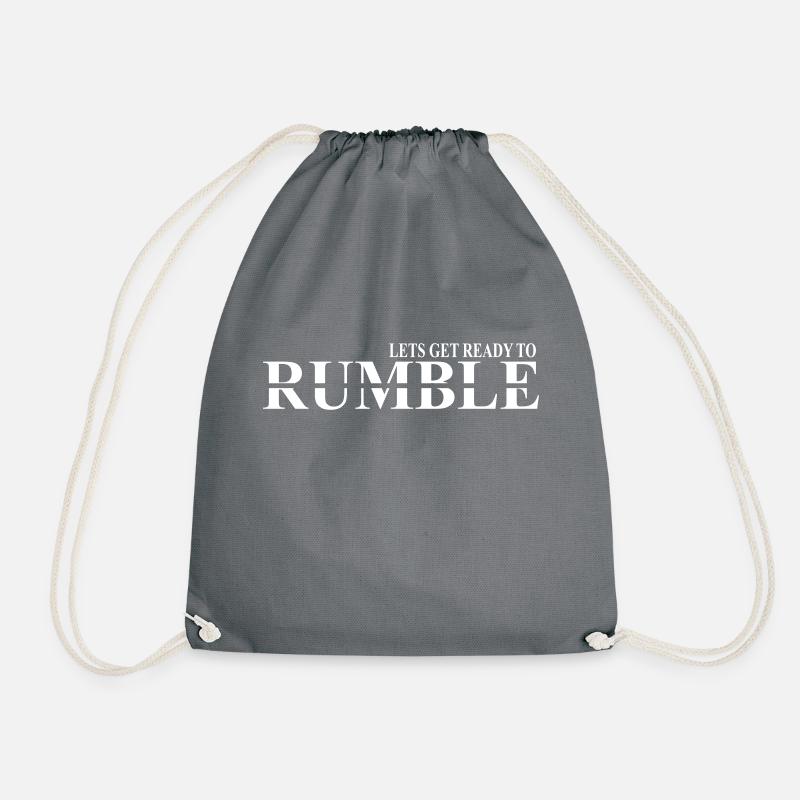 lets get ready to rumble design minimal - Turnbeutel - Grau