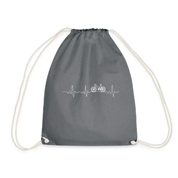 Vélo de battements de cœur - Sac de sport léger - gris - Devant
