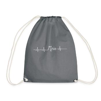 Heartbeat Moin - Turnbeutel - Grau - Vorne