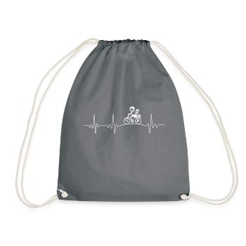 Heartbeat père et fils à vélo - Sac de sport léger - gris - Devant
