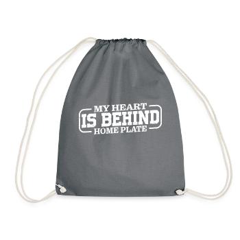 Mon cœur est derrière la maison Plaque 3 - Sac de sport léger - gris - Devant