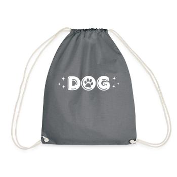 Dog Hund - Turnbeutel - Grau - Vorne