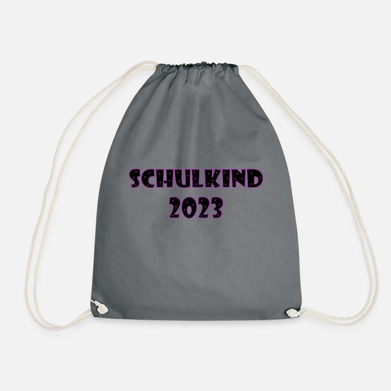Schulkind 2023 - Einschulung - Sterne Mädchen - Turnbeutel - Grau