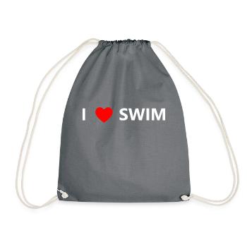 Triathlon Swim Bike Run Marathon - Turnbeutel - Grau - Vorne