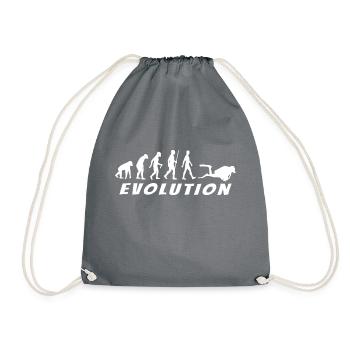 Evolution White Diver - Drawstring Bag - grey - Front