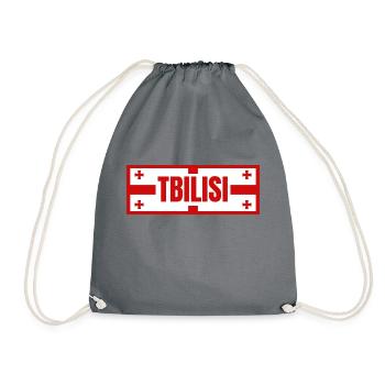 Ville de Tbilissi avec le drapeau géorgien - Sac de sport léger - gris - Devant