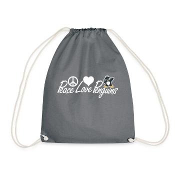 Love Peace Penguins Funny Dab Cool Penguin Dabbing - Drawstring Bag - grey - Front