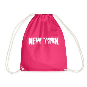 New York USA City Skyline Manhattan Queens - Sac de sport léger - fuchsia - Devant