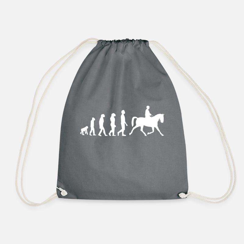 Evolution des Reitens - Turnbeutel - Grau