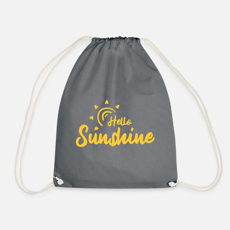 Hello Sunshine - Turnbeutel - Grau