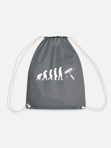 Evolution Maler - Turnbeutel - Grau