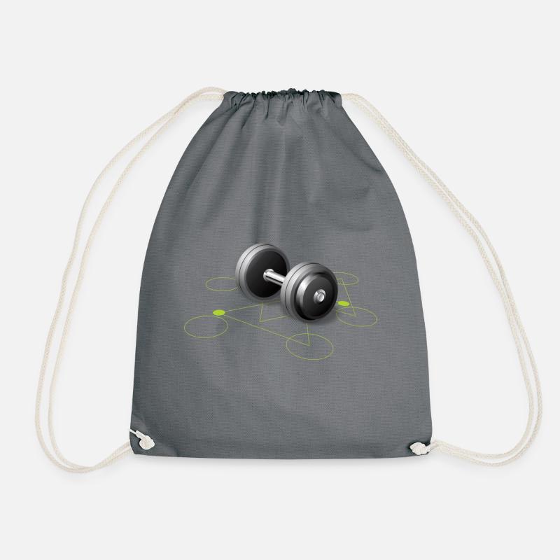 Dumbbell GYM - Drawstring Bag - grey