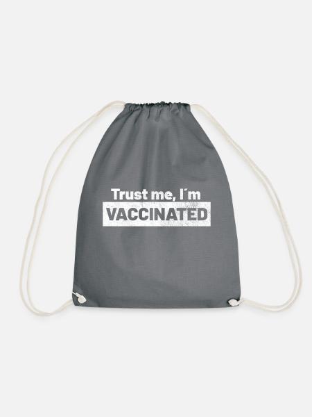 trust me vaccinated | geimpft | Impfung - Turnbeutel - Grau