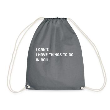 Bali - Drawstring Bag - grey - Front