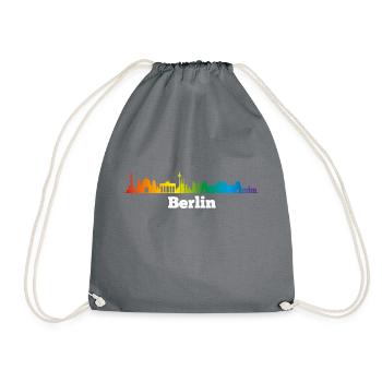 Skyline Berlin, LGBT - Turnbeutel - Grau - Vorne