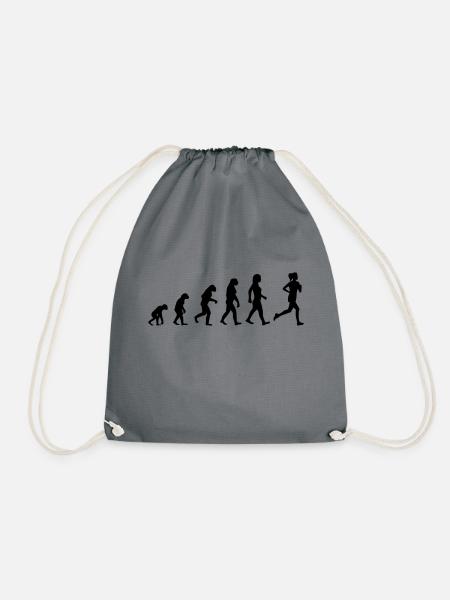Evolution Frau Rennen Joggen Laufen - Turnbeutel - Grau