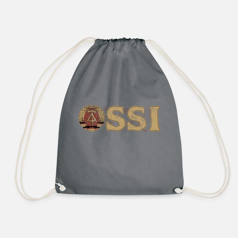 Ossi, DDR, Wappen, Osten, Geschenk - Turnbeutel - Grau