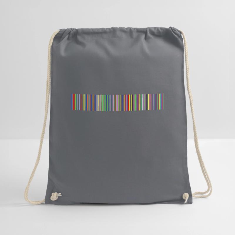 Barcode bar code strip codes Drawstring Bag