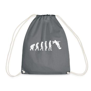 Fitness Athletes Bodybuilder Muscle Strength Training - Drawstring Bag - grey - Front