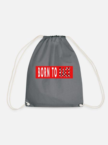 Born to Race - Turnbeutel - Grau