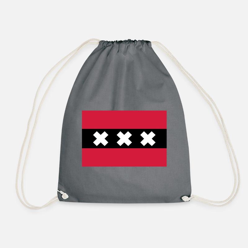 Amsterdam Flag - Drawstring Bag - grey