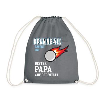 Brennball Bester Papa Vater Vatertag Geburtstag - Turnbeutel - Grau - Vorne