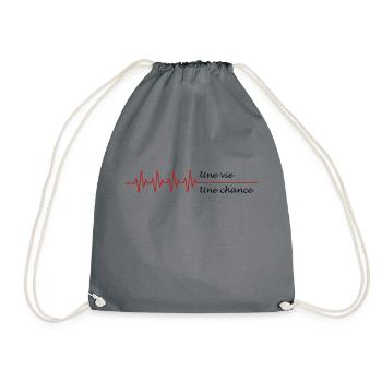 une vie une chance - Sac de sport léger - gris - Devant