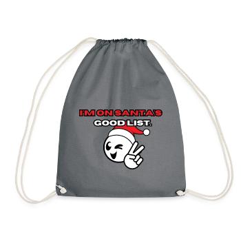 Noël - La bonne liste du Père Noël - Sac de sport léger - gris - Devant