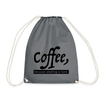 Café & Adulte | Café et thé pour adultes - Sac de sport léger - gris - Devant